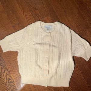 & Other Stories Knit Shirt in Cream; size XS